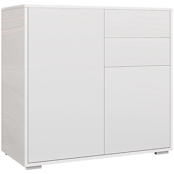 HOMCOM Sideboard mit Schublade Spanplatte Weiß 79L x 36B x 75H cm günstig online kaufen