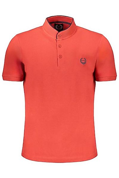 GIAN MARCO VENTURI Poloshirt Elegantes Herren Poloshirt Rot mit Kontrastdet günstig online kaufen