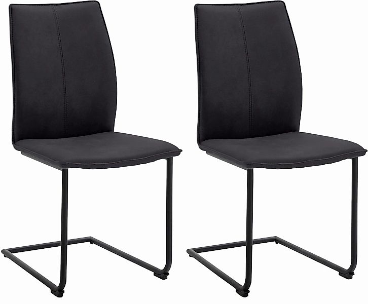 NIEHOFF SITZMÖBEL Freischwinger "Capri" (Set) 2 Stk. Leder PRISMA Gestell a günstig online kaufen