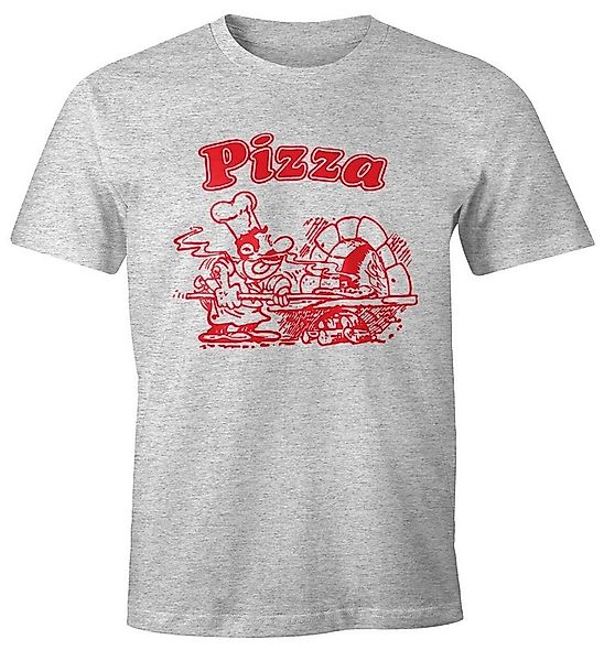 MoonWorks Print-Shirt Pizza Shirt Schachtel Motiv Italiano Italien Fun-Shir günstig online kaufen