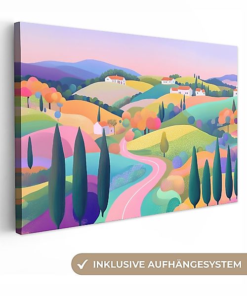 OneMillionCanvasses® Leinwandbild Landschaft - Lila - günstig online kaufen
