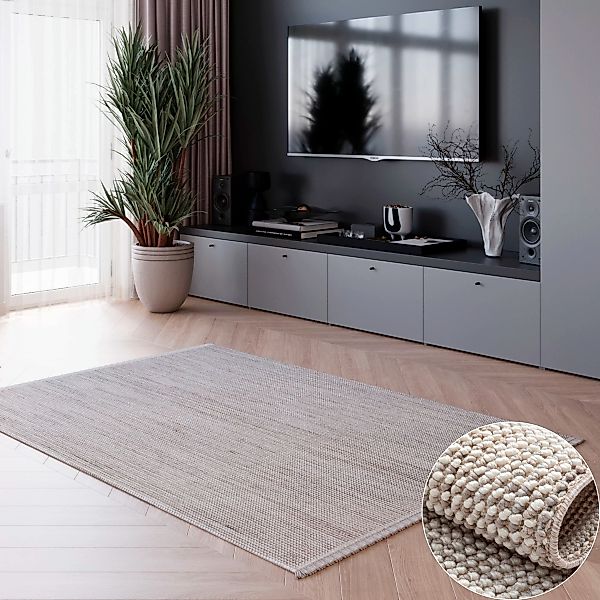 my home Teppich »Vals«, rechteckig, 7 mm Höhe, Uni Farben, meliert, Sisal-O günstig online kaufen