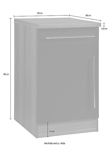 KOCHSTATION Unterschrank "KS-Samos", 50 cm breit günstig online kaufen