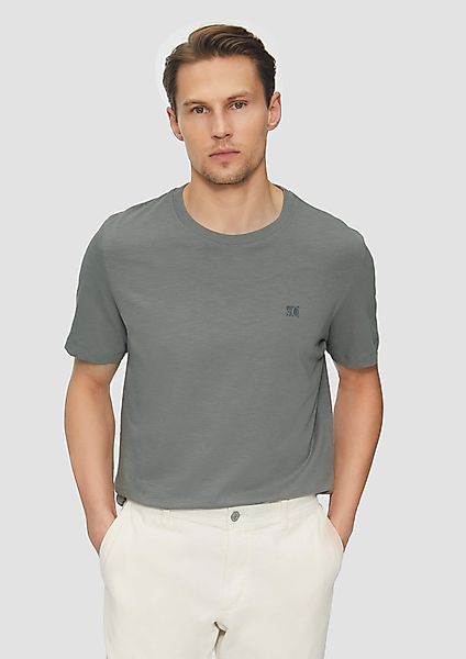 s.Oliver Kurzarmshirt T-Shirt mit Flammgarnstruktur und günstig online kaufen