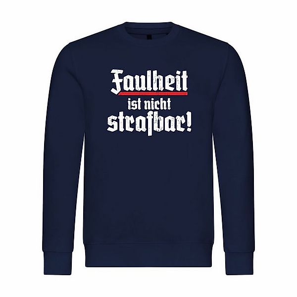 deinshirt Kapuzenpullover Herren Pullover Faulheit ist nicht strafbar Mit P günstig online kaufen