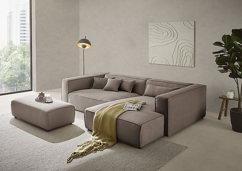 LeGer Home by Lena Gercke Ecksofa PIARA XXL, L-Form, Schlaffunktion, Cord, günstig online kaufen