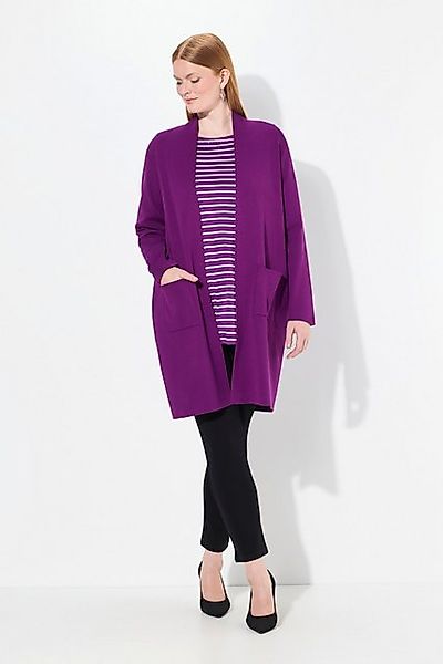 Ulla Popken Langjacke Strickjacke lange offene Form weicher Feinstrick günstig online kaufen