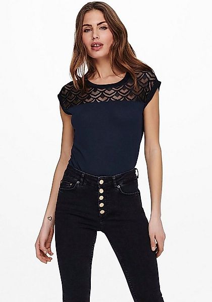 ONLY Spitzenshirt ONLNICOLE – Spitzendetails für eleganten Auftritt im Allt günstig online kaufen