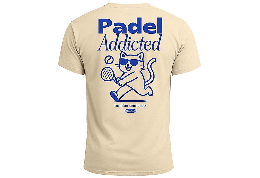 Neverless Print-Shirt Herren T-Shirt Backprint Padel Tennis Sport Funshirt günstig online kaufen