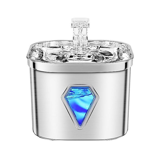 AeroAxis Trinkbrunnen Edelstahl katzenbrunnen trinkbrunnen mit LED-Licht, 2 günstig online kaufen