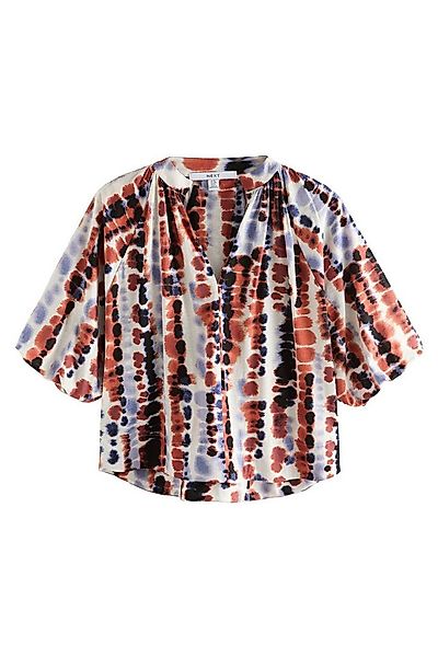 Next Shirtbluse Bluse mit V-Ausschnitt und Volumen-Ärmeln (1-tlg) günstig online kaufen