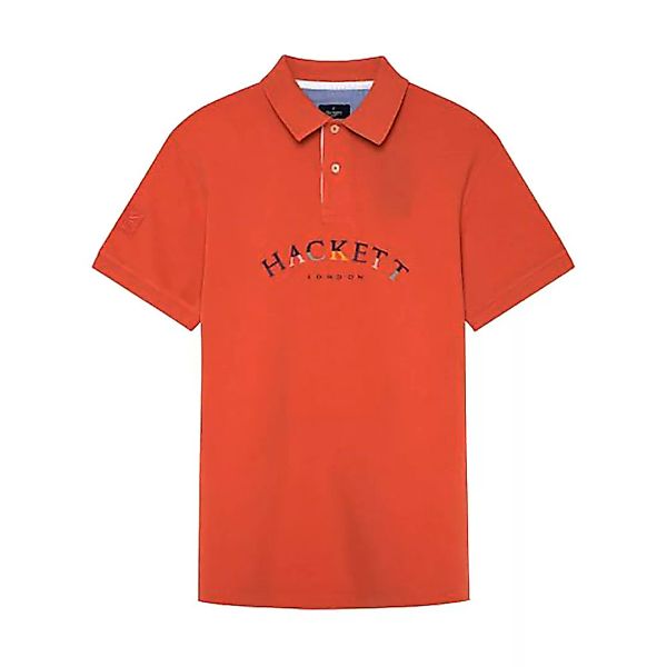 Hackett Color Logo Kurzarm-poloshirt M Coral günstig online kaufen