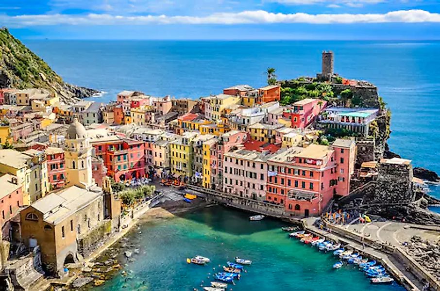 Papermoon Fototapete »Colorful Village Vernazza, Cinque Terre« günstig online kaufen