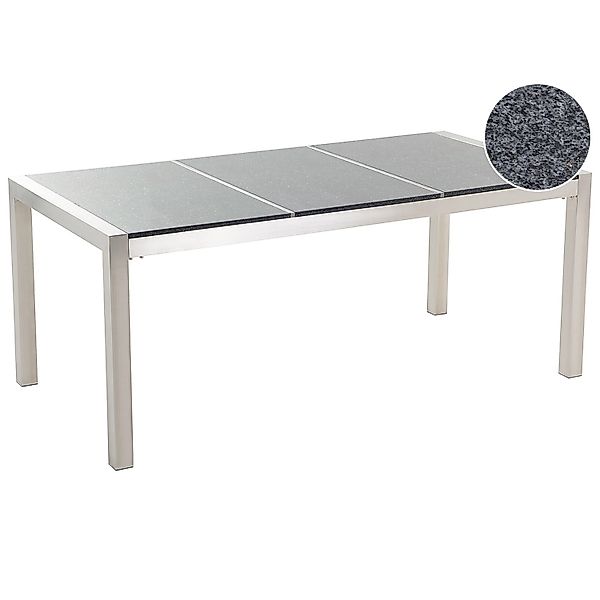 Beliani Gartentisch GROSSETO Dunkelgrau 180x90x74 günstig online kaufen