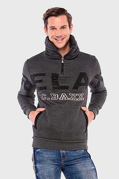 Cipo & Baxx Sweatshirt Sweatshirts (1-tlg) mit hohem Kragen günstig online kaufen