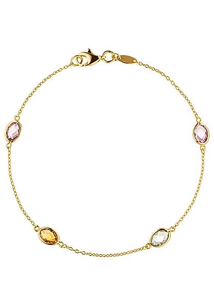 JOBO Goldarmband, 585 Gold mit Amethyst Blautopas Citrin günstig online kaufen
