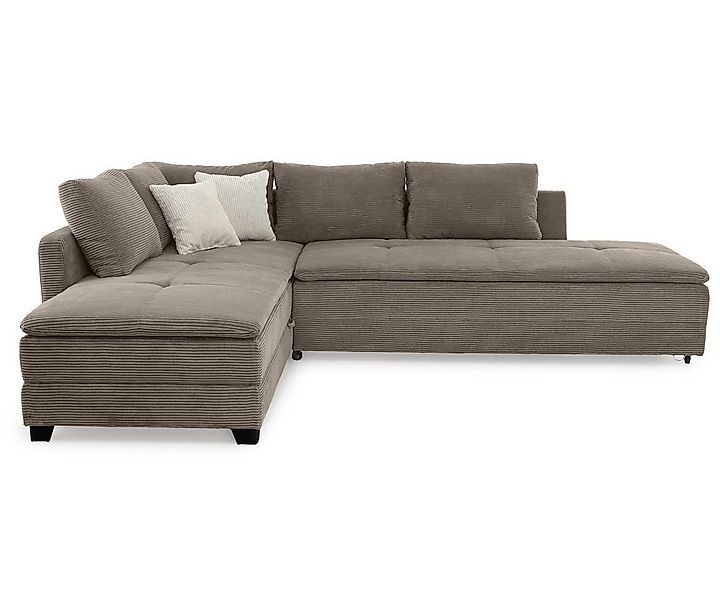 luma-home Ecksofa 15162, Dauerschläfer-Doppelbett B306/T223/H95 cm, Schwenk günstig online kaufen