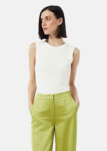 Comma Pullunder Geripptes Stricktop aus Viskosemix günstig online kaufen