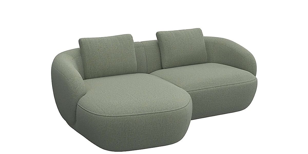FLEXLUX Wohnlandschaft »Torino, rund, L-Form, Sofa-Ecke mit Recamiere, Long günstig online kaufen