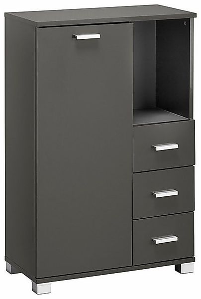 loft24 Midischrank Rhonda Badezimmer Schrank, MDF, Hochglanz Optik, 1 Tür, günstig online kaufen