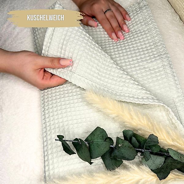 Babydecke Babydecke 75 x 100 cm, 100% Baumwolle Waffelpiqué weiche Kuscheld günstig online kaufen