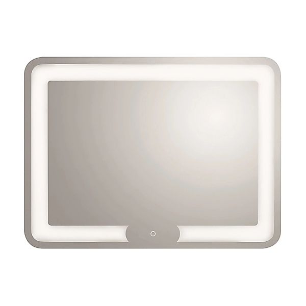 Kristall-Form LED-Leuchtspiegel Round Light 80 cm x 60 cm Farbwechsel günstig online kaufen