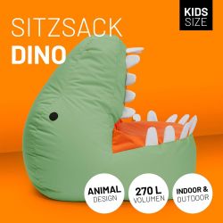 Lumaland Sitzsack Kinder Dino Kissen 90x90x70 günstig online kaufen