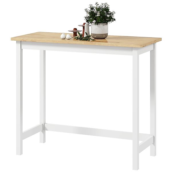 HOMCOM Bartisch Stehtisch mit Holzoptik, Küchentisch aus Massivholz für kle günstig online kaufen