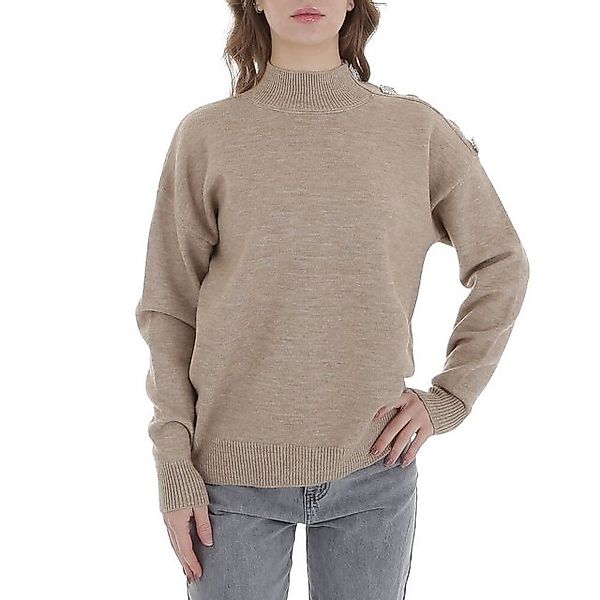 Ital-Design Strickpullover Damen Freizeit (88578870) Strass Stretch Strickp günstig online kaufen