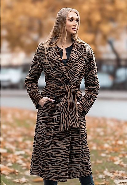 Hollert Wintermantel Damen Lammfellmantel Jade zum Wenden im Tiger-Look günstig online kaufen