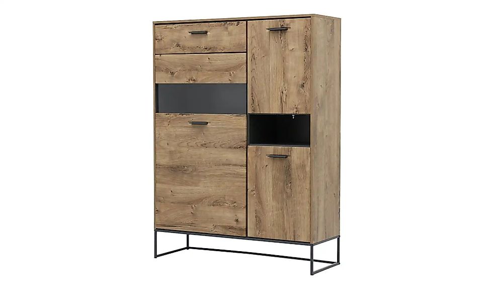 uno Vitrine  New York ¦ holzfarben ¦ Maße (cm): B: 110 H: 148 T: 38.0 Schrä günstig online kaufen