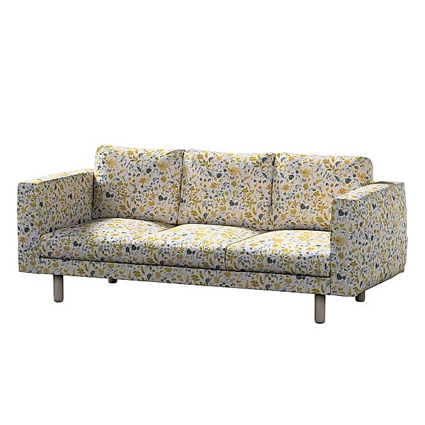 Bezug für Norsborg 3-Sitzer Sofa, gelb-blau, Norsborg 3-Sitzer Sofabezug, C günstig online kaufen