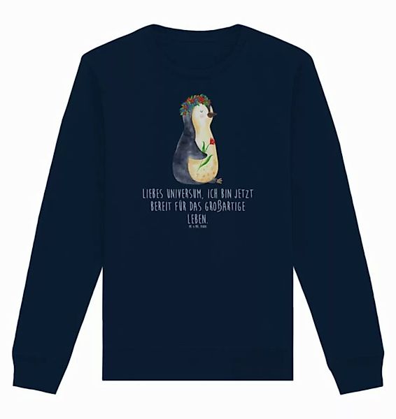 Mr. & Mrs. Panda Longpullover Größe XL Pinguin Blumen - French Navy - Gesch günstig online kaufen