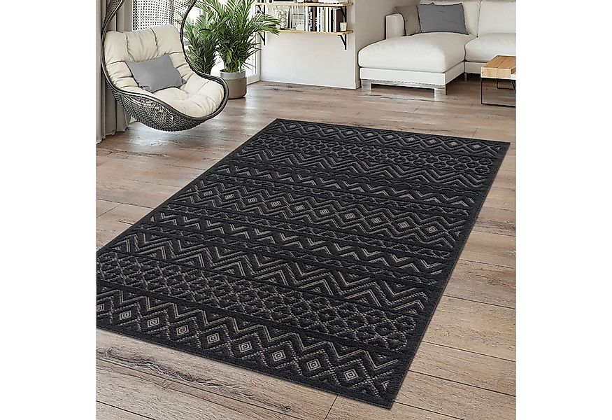 TT Home Teppich 10-498-3_80X150_Anthrazit_Rechteckig, Rechteckig, Höhe: 14 günstig online kaufen