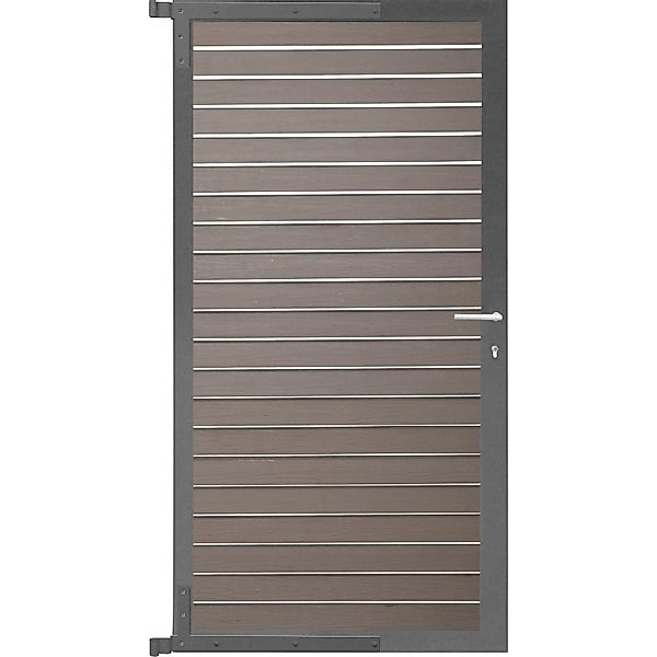 GartenLand Steckzauntor Rhombus Kopenhagen ca. 90 x 175 cm WPC Schokobraun günstig online kaufen