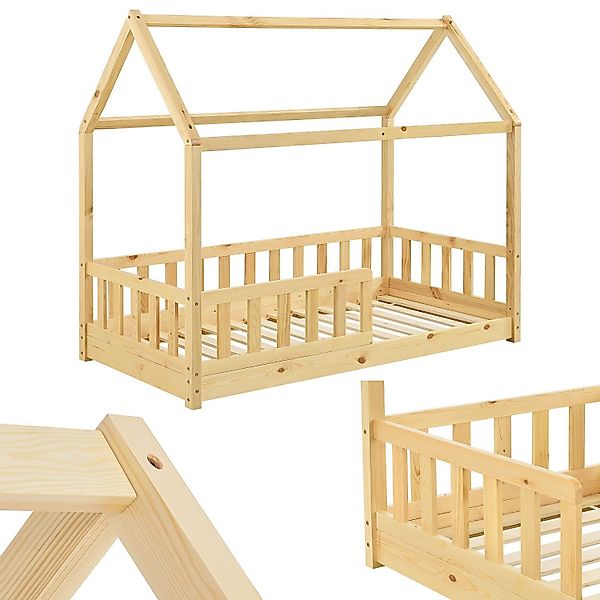 Juskys Kinderbett Marli, 80x160 cm, Hausoptik günstig online kaufen