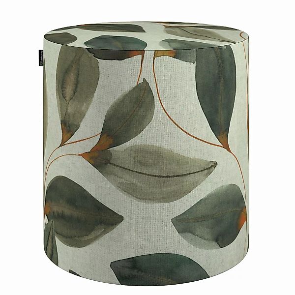 Pouf Barrel, grau-grün, ø40 cm x 40 cm, Abigail (143-17) günstig online kaufen
