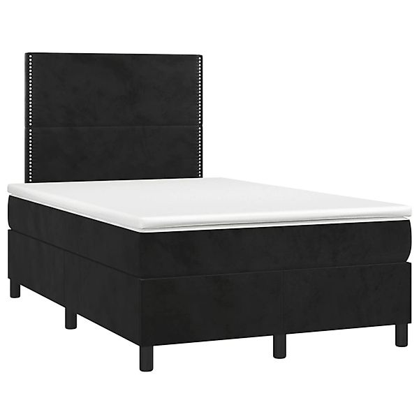 vidaXL Boxspringbett mit Matratze Schwarz 120x190 cm Samt 3269991 günstig online kaufen