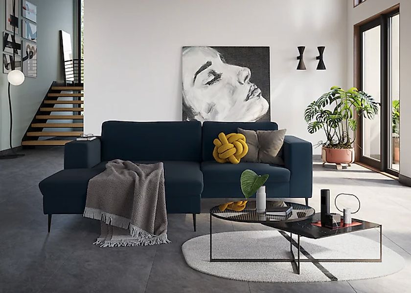 DOMO collection Ecksofa »Modica kompakt und elegant, Breite 244, L-Form« mo günstig online kaufen