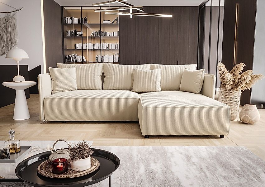 Fun Möbel Ecksofa Schlafsofa Sofa EVORA günstig online kaufen