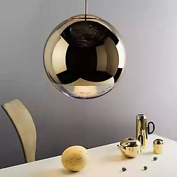 Tom Dixon Mirror Ball Pendelleuchte LED, Chrom - ø50 cm günstig online kaufen