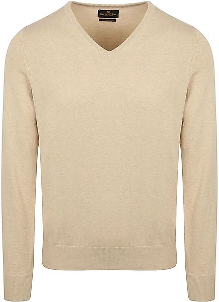 Steppin' Out Pullover Cashmere V-Ausschnitt Ecru - Größe XL günstig online kaufen