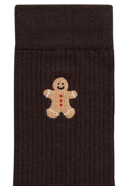 MELA Socken Unisex Gerippte Socken Stickerei günstig online kaufen