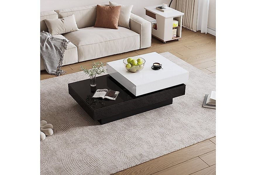 HAUSS SPOLE Couchtisch Drehbarer Couchtisch mit Hochglanzoberfläche für das günstig online kaufen