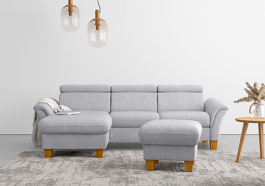 Home affaire "Lindgren L-Form" wahlweise mit Bett mit klappbaren Rollen, Ka günstig online kaufen