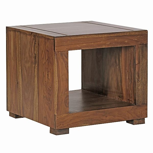 Couchtisch MUMBAI Massiv-Holz Sheesham 50 cm breit Wohnzimmer-Tisch Design günstig online kaufen