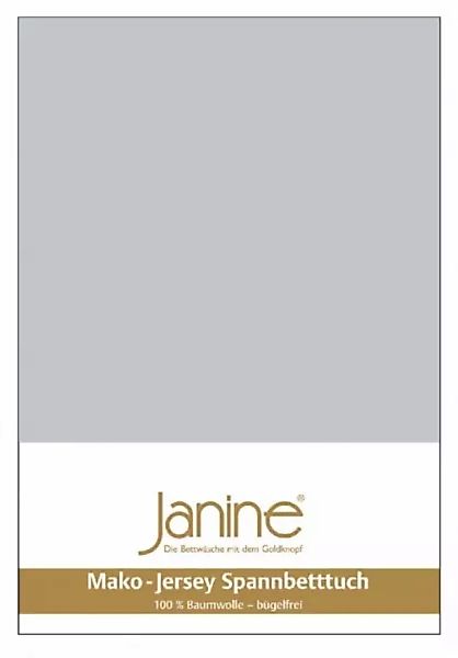 Janine Janine Spannbetttuch Mako-Feinjersey 5007 silber (18) Größe:  100x20 günstig online kaufen