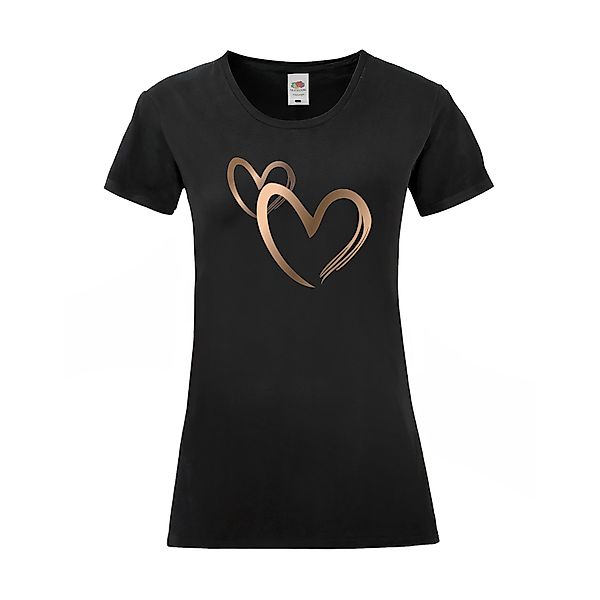 PAULGOS T-Shirt Damen T-Shirt "Herzen rosegold" günstig online kaufen