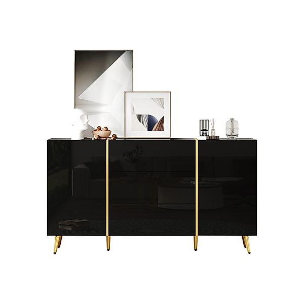 MODFU Sideboard Moderner Aufbewahrungsschrank mit Golddekoration günstig online kaufen