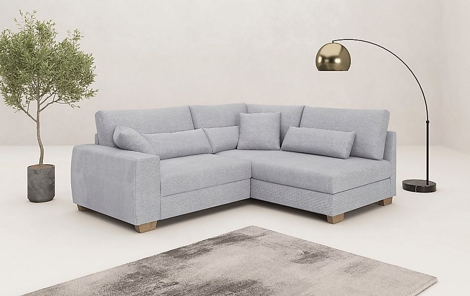 Mr. Couch Ecksofa "Helena L-Form", Mit Federkern, wahlweise mit Bettfunktio günstig online kaufen